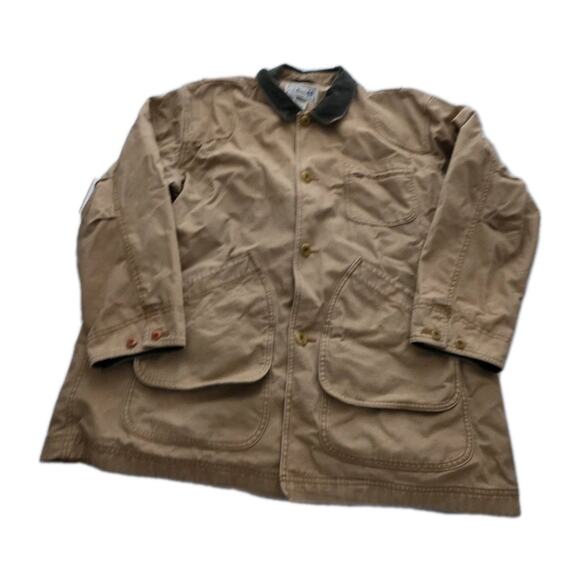 Vintage LL Bean Barn Plaid Lined Chore Jacket Mens XXL Field Coat Large Hunting - Picture 1 of 16